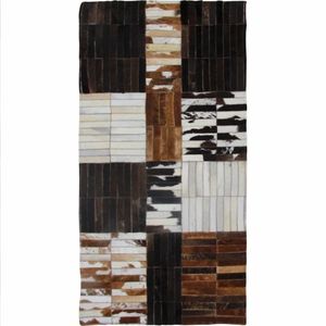 KONDELA Typ 4 kožený koberec 171x240 cm vzor patchwork vyobraziť