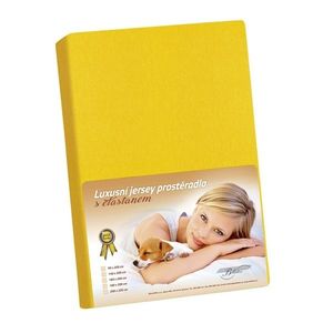 Bellatex Jersey prestieradlo s elastanom žltá, 180 x 200 cm vyobraziť