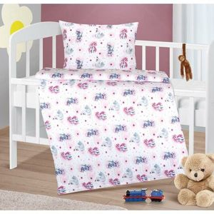 Bellatex Bavlnené obliečky do postieľky BeataUnicorn ružové, 100 x 135, 45 x 60 cm vyobraziť