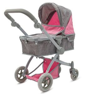 Kočík pre bábiku Baby Mix 2v1 Sophie ružový -sivý, 63, 5 x 37 x 63, 5 cm vyobraziť