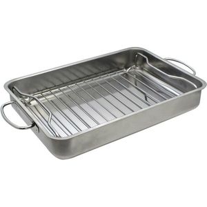 Elo 53434 Basic Nerezová panvica na pečenie sgrilovacím roštom 34 x 24 x 5, 5 cm vyobraziť