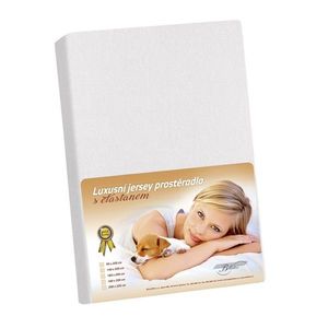 Bellatex Jersey prestieradlo s elastanom biela, 100 x 200 cm vyobraziť
