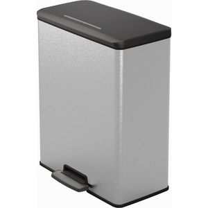CURVER Deco Bin Odpadkový Kôš na triedený odpad Strieborná/čierna 26l 26l, 26 + 26 l vyobraziť