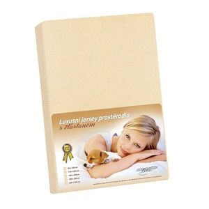 Bellatex Jersey prestieradlo s elastanom béžová, 180 x 200 cm vyobraziť