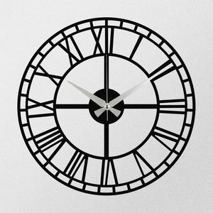 Nástenné hodiny Enzoclock - S002 Black, 48 x 48 cm vyobraziť