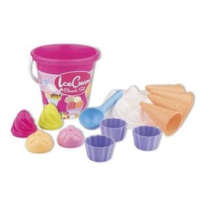 Sada na piesok Zmrzlina a cup cake, ružová vyobraziť