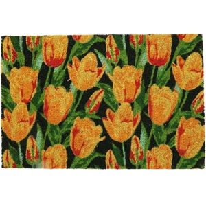 Kokosová rohožka Orange tulips, 39 x 59 cm vyobraziť