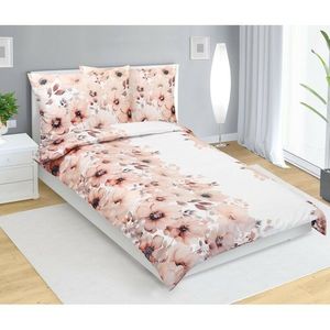 Bellatex Saténová posteľná bielizeň Flower salmon, 140 x 220 cm, 70 x 90 cm, 140 x 220 cm, 70 x 90 cm vyobraziť