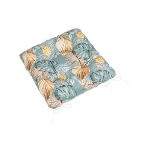 Bellatex Sedák Adela prešívaný Monstera ruže žltá, 40 x 40 cm vyobraziť