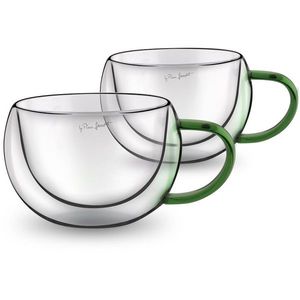Lamart LT9112 2dielna sada pohárov na cappuccino Vaso, 270 ml, zelená vyobraziť