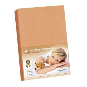 Bellatex Jersey prestieradlo s elastanom lososová, 200 x 220 cm vyobraziť