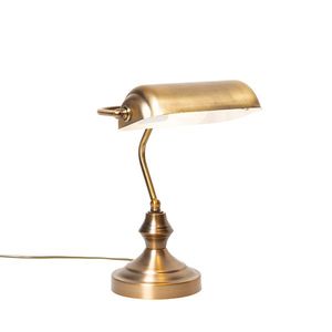 Klasická stolná lampa/notárska lampa bronzová - Banker vyobraziť