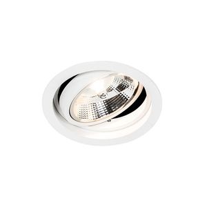 Inteligentné okrúhle zapustené bodové svietidlo biele nastaviteľné vrátane Wifi GU10 111m - Chuck 111 vyobraziť