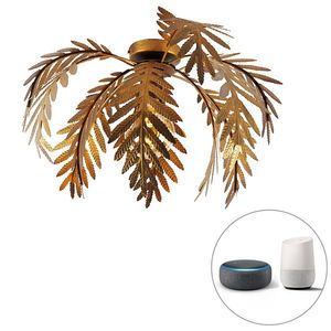 Inteligentné stropné svietidlo zlaté 45 cm okrúhle vrátane Wifi G95 - Botanica vyobraziť
