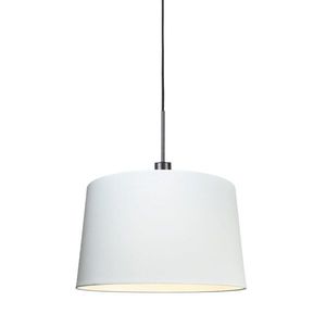 Moderné závesné svietidlo čierne s tienidlom 45 cm biele - Combi 1 vyobraziť