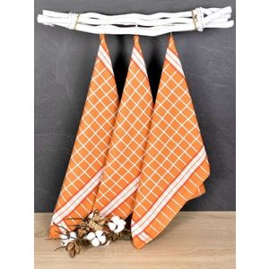 Luxusné kuchynské utierky, PERLA ORANGE egyptská bavlna set 3 ks vyobraziť