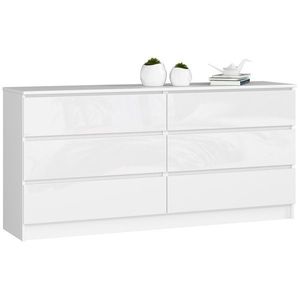 Komoda Rollo V 160, 4 cm biela lesklá vyobraziť