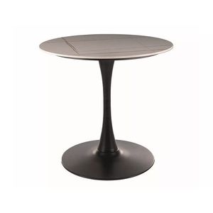 Kulatý jídelní stůl Espero 80 cm bílý mramor/černý vyobraziť