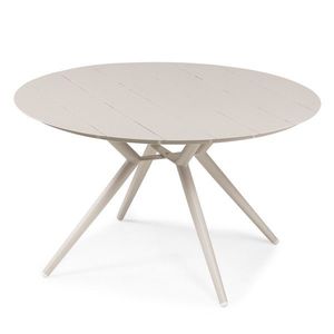 Kulatý zahradní stůl Piretto 126, 5 cm béžový vyobraziť
