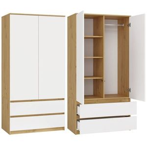 Šatní skříň MALWA I 90 cm dub artisan/bílá vyobraziť