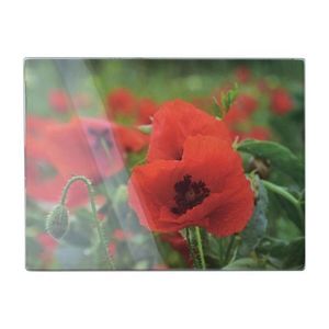 Skleněné krájecí prkénko Aria POPPY 30x40 cm červené vyobraziť