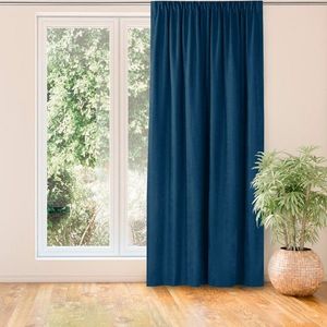 Závěs MILANA klasická transparentní dračí páska 5 cm s třásněmi 3 cm indigo vyobraziť