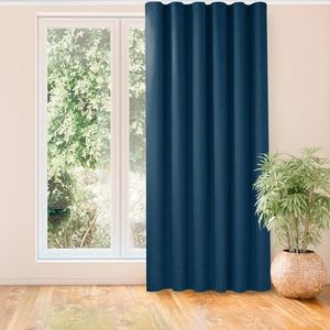 Závěs MILANA klasická transparentní vlnovka 7 cm indigo vyobraziť