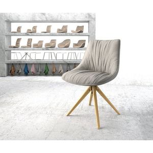 Otočná židle Elda-Flex Stripes Light Grey Dřevěný rám úhlový 180° vyobraziť