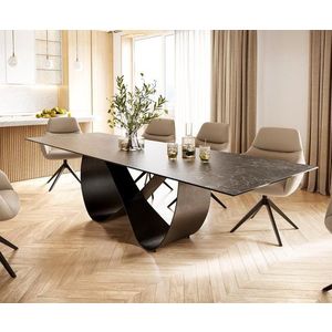 Jedálenský stôl Edge 300x100 keramický Laminam® Nero Greco antracit vyobraziť