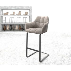 Yulo-Flex vintage taupe konzolová barová stolička s plochou kovovou vyobraziť