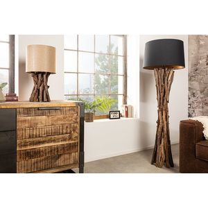 Stojacia lampa čierna / zlatá Dekorhome vyobraziť