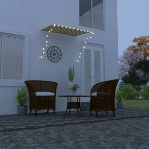Zaťahovacia markíza s LED svetlom 150x150 cm Dekorhome vyobraziť