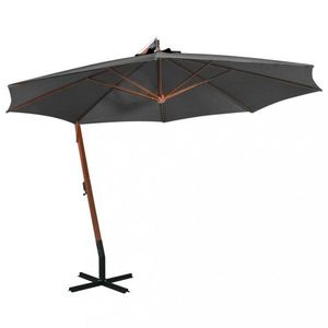 Závesný slnečník s drevenou tyčou Ø 350 cm Dekorhome vyobraziť