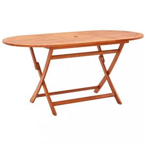 Skladací záhradný stôl 160x85 cm masívna eukalyptus Dekorhome vyobraziť
