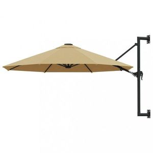 Nástenný slnečník Ø 300 cm látka / kov Dekorhome vyobraziť