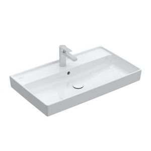 VILLEROY & BOCH - Collaro Umývadlo nábytkové, 80x47 cm, s prepadom, otvor na batériu, CeramicPlus, alpská biela 4A3380R1 vyobraziť