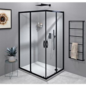 GELCO - SIGMA SIMPLY BLACK obdĺžniková sprchová zástena 1000x800 L/P varianta, rohový vstup GS2110BGS2180B vyobraziť