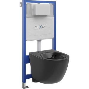 MEXEN/S - WC predstenová inštalačná sada Fenix Slim s misou WC Lena, čierna mat 6103322XX85 vyobraziť