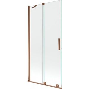 MEXEN/S - Velar Dvojkrídlová posuvná vaňová zástena 150 x 150 cm, transparent, ružové zlato 896-150-000-01-60 vyobraziť