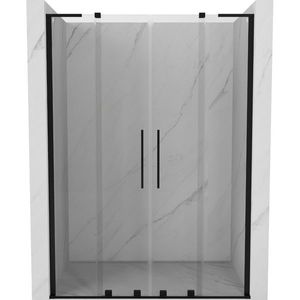 MEXEN/S - Velar L Duo posuvné sprchové dvere 140 cm, transparent, čierna 871-140-003-02-70 vyobraziť