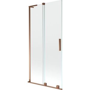MEXEN/S - Velar L dvojkrídlová posuvná vaňová zástena 95 x 150 cm, transparent, ružové zlato 896-095-003-01-60 vyobraziť
