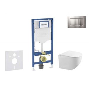 GEBERIT - Duofix Set předstěnové instalace, klozetu Gaia a sedátka softclose, tlačítko Sigma30, chrom mat/chrom SANI11CA1128B vyobraziť