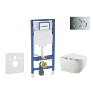 GEBERIT - Duofix Set předstěnové instalace, klozetu Gaia a sedátka softclose, tlačítko Sigma01, lesklý chrom SANI11CA1132B vyobraziť