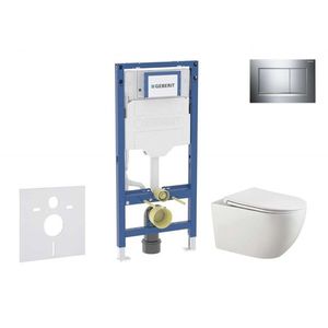 GEBERIT - Duofix Set předstěnové instalace, klozetu Gaia a sedátka softclose, tlačítko Sigma30, chrom/chrom mat SANI11CA1133B vyobraziť