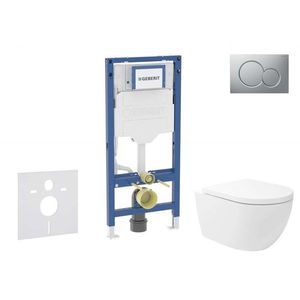 GEBERIT - Duofix Set předstěnové instalace, klozetu Oudee Vortex a sedátka softclose, tlačítko Sigma01, lakovaný matný chrom SANI11CA1149B vyobraziť