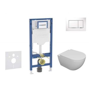 GEBERIT - Duofix Set předstěnové instalace, klozetu Oudee a sedátka softclose, tlačítko Sigma30, bílá/chrom SANI11CA3101B vyobraziť