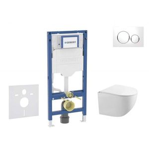 GEBERIT - Duofix Set předstěnové instalace, klozetu Gaia a sedátka softclose, tlačítko Sigma20, bílá/chrom SANI11CA3118B vyobraziť