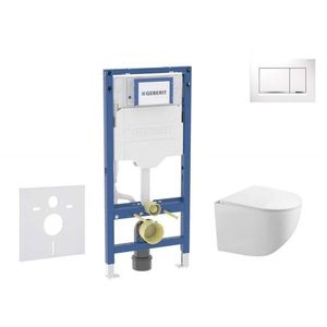GEBERIT - Duofix Set předstěnové instalace, klozetu Gaia a sedátka softclose, tlačítko Sigma30, bílá/chrom SANI11CA3119B vyobraziť