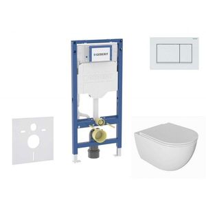 GEBERIT - Duofix Set předstěnové instalace, klozetu Oudee a sedátka softclose, tlačítko Sigma30, bílá/bílá mat SANI11CA3135B vyobraziť
