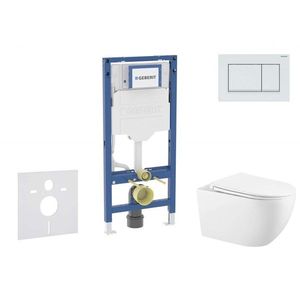 GEBERIT - Duofix Set předstěnové instalace, klozetu Gaia a sedátka softclose, tlačítko Sigma30, bílá/bílá mat SANI11CA3142B vyobraziť